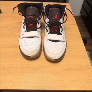 Nike Jordan White/Black/Red Basketball Shoes